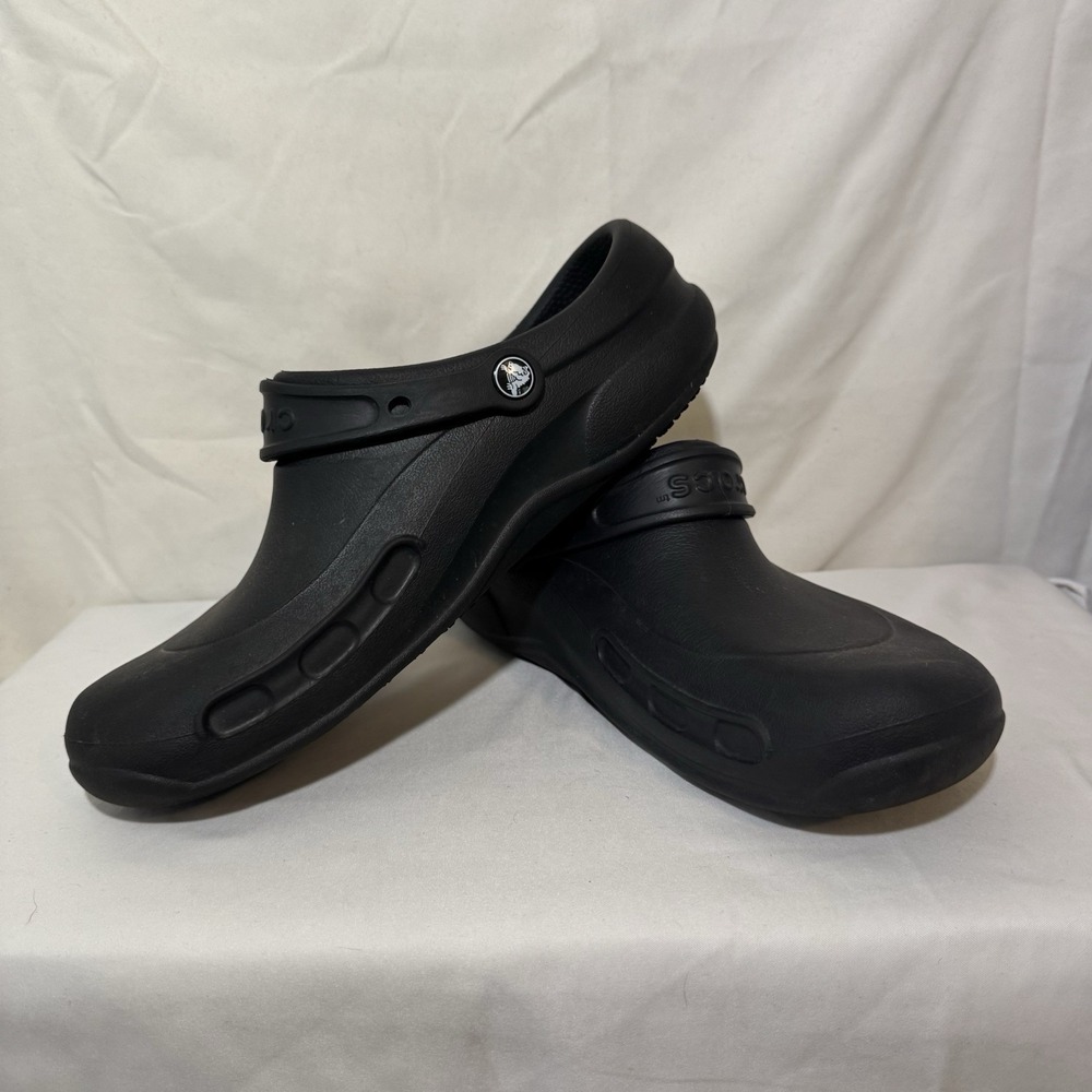 Crocs Bistro Work Clogs Black Slip Resistant Mens Size 10 Womens Size 12